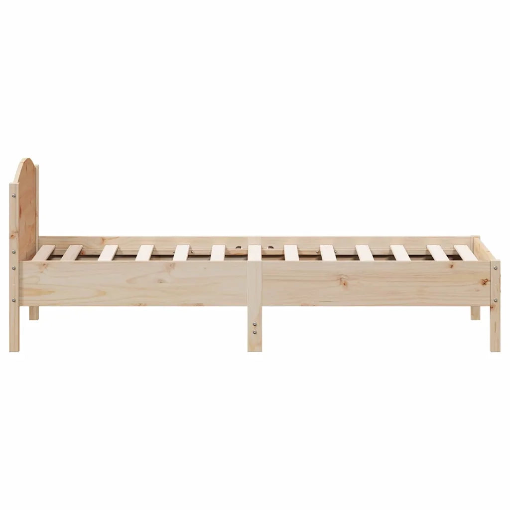Letto singolo | Letto per adulti | Letto senza Materasso 75x190 cm in Legno Massello Pino
