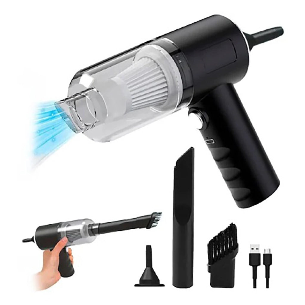 ASPIRAPOLVERE 3 IN 1 SENZA FILI RICARICABILE AUTO CASA UFFICIO ASPIRA SOFFIA USB