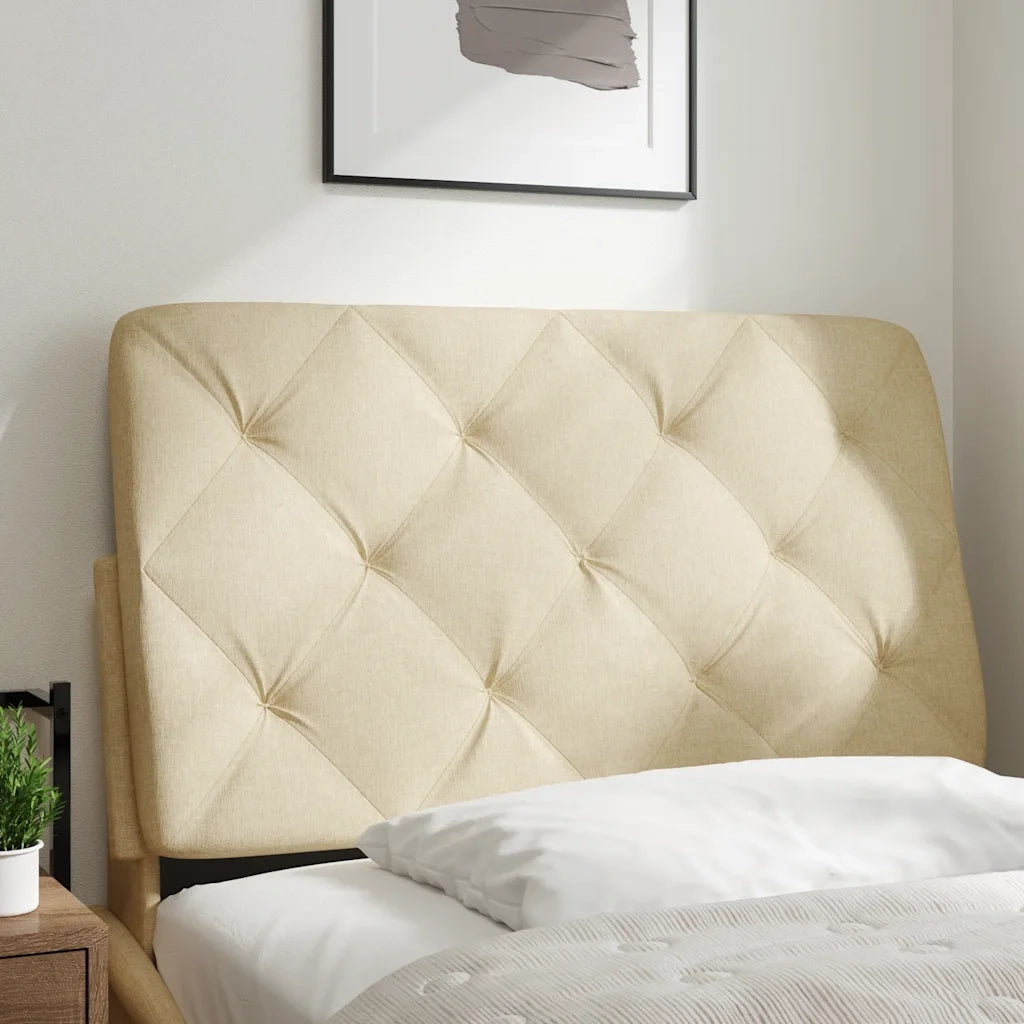 Coussin de tête de lit crème 90 cm tissu