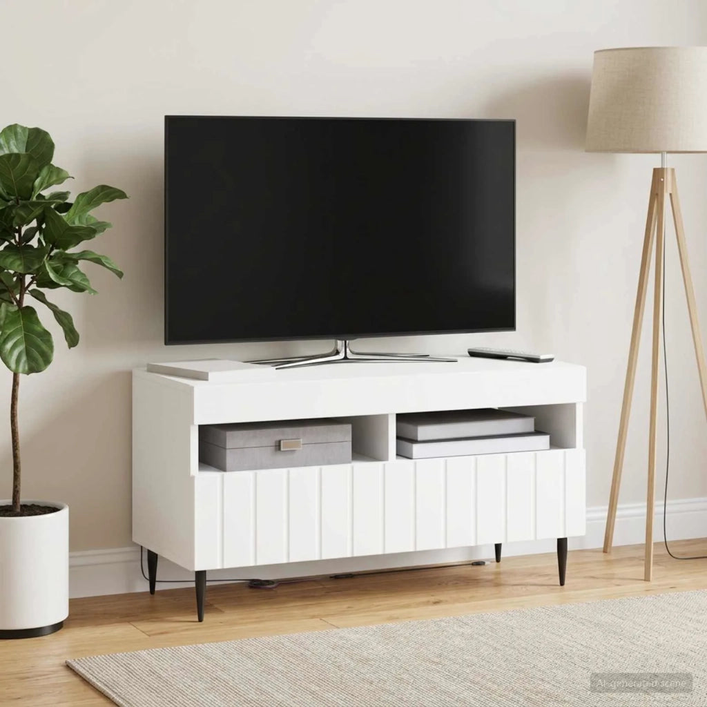 Mobile TV LED ZWOLLE 81 x 35 x 43 cm Bianco 896555