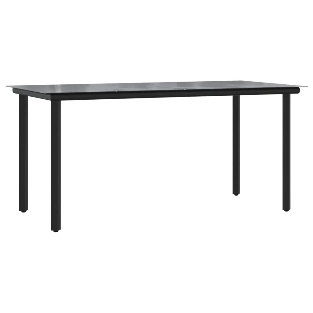 Set da Pranzo da Giardino 5 pz | Set Salotto da Giardino Nero