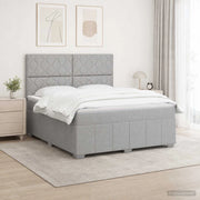 Letto box spring con materasso Grigio Chiaro 160 x 200 cm 3454183