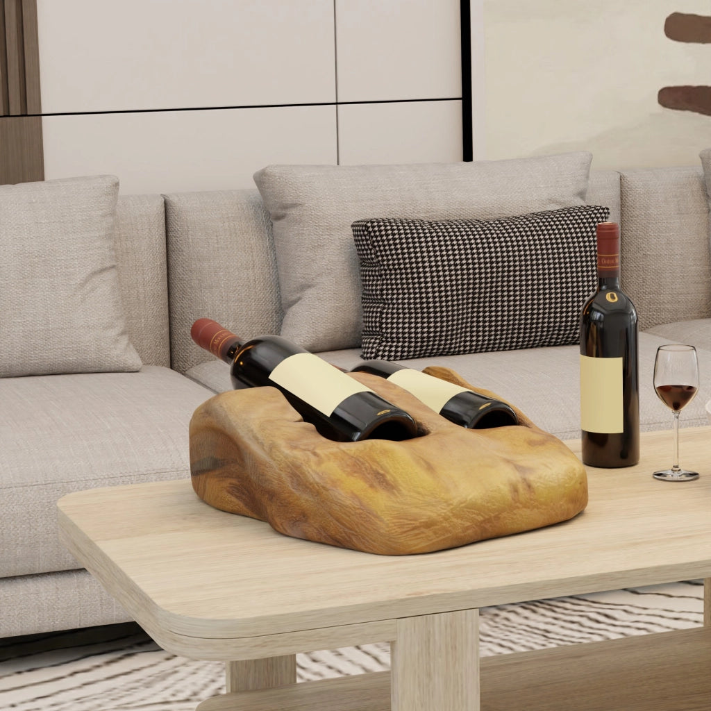 PORTABOTTIGLIE VINO Doppio 33 cm Legno massello