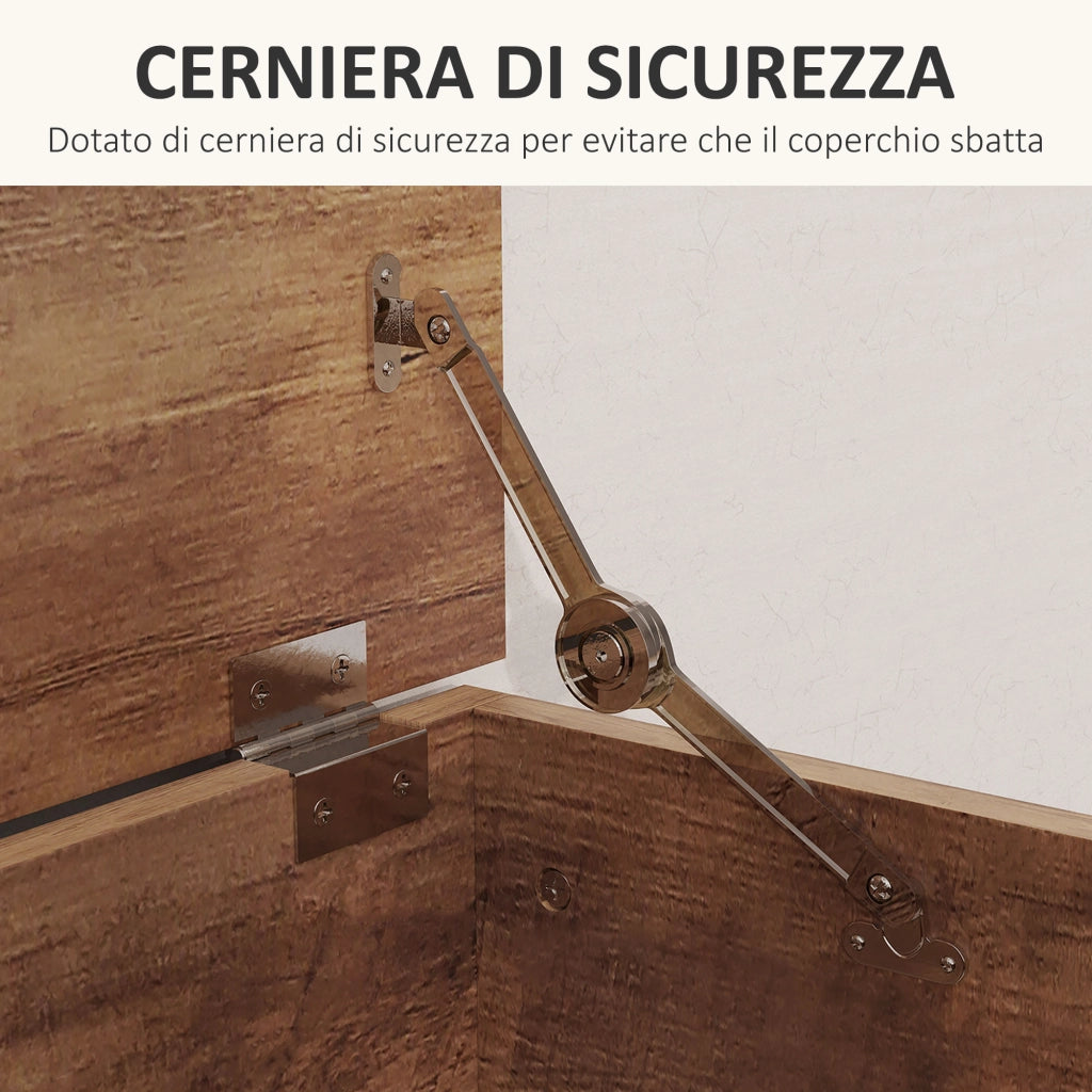 Panca Contenitore per Ingresso ¨C Minimal ¨C Legno Bianco 100x40x40cm