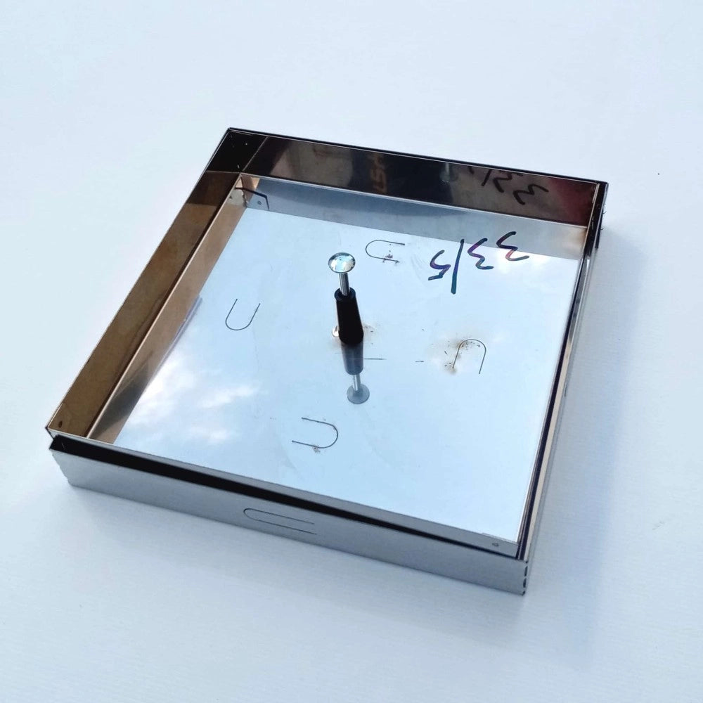 Sigillo 230 x 230 x h 50mm chiusino di acciaio inox leggero da riempimento