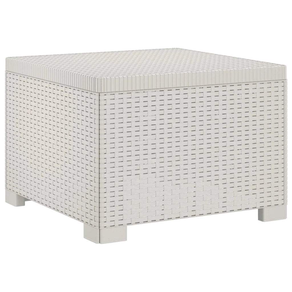 Divano da Giardino 5 Posti con Cuscini Stile Rattan PP Bianco 3443915