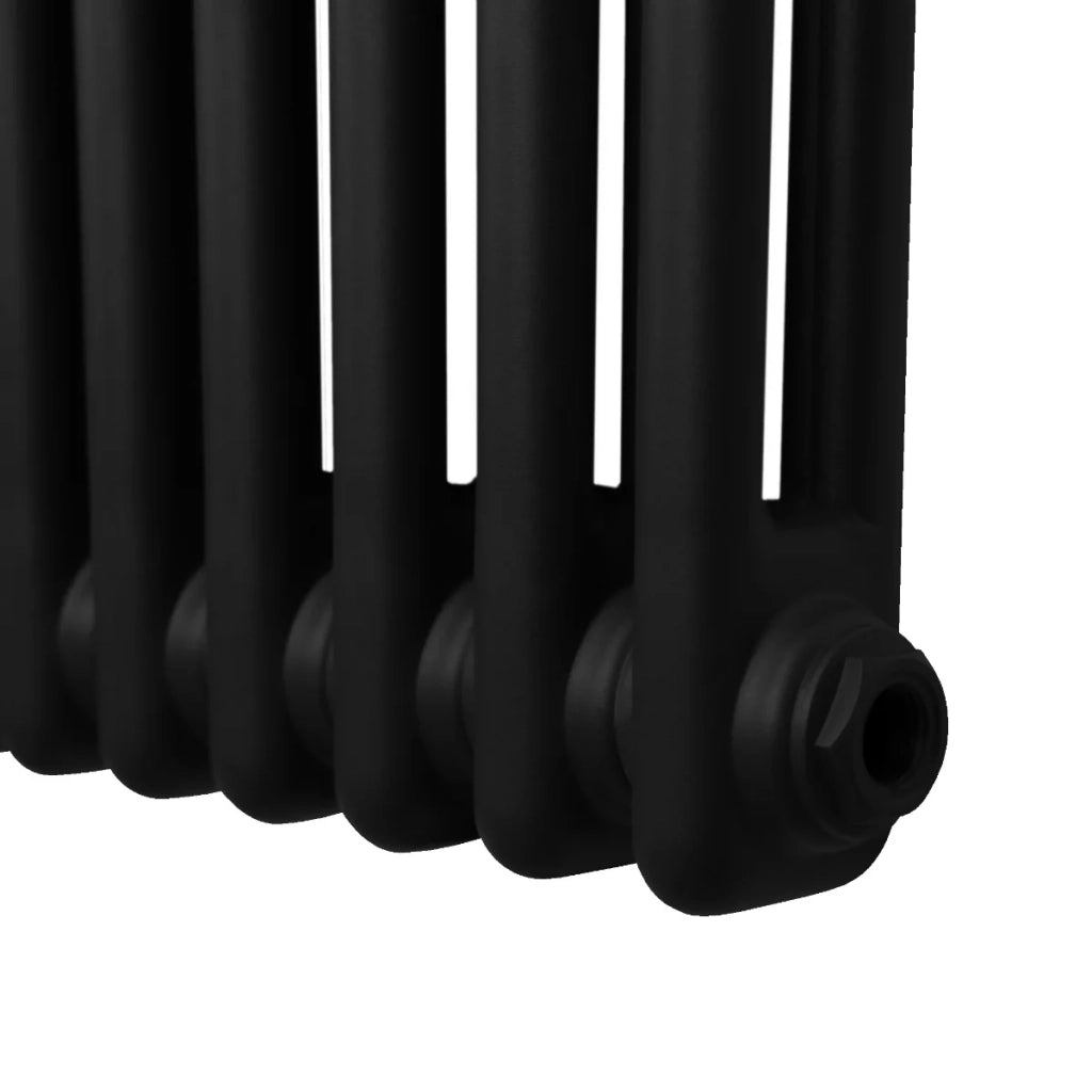 Termosifone Radiatore a 2 colonne per riscaldamento centralizzato orizzontale Nero 30x83cm