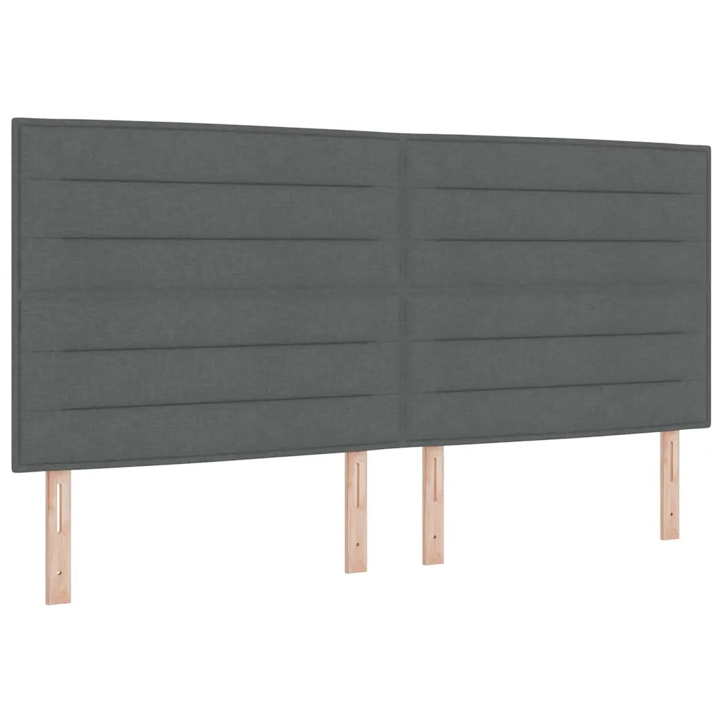 Letto a molle con materasso Grigio scuro 200 x 200 cm Tessuto 3340523