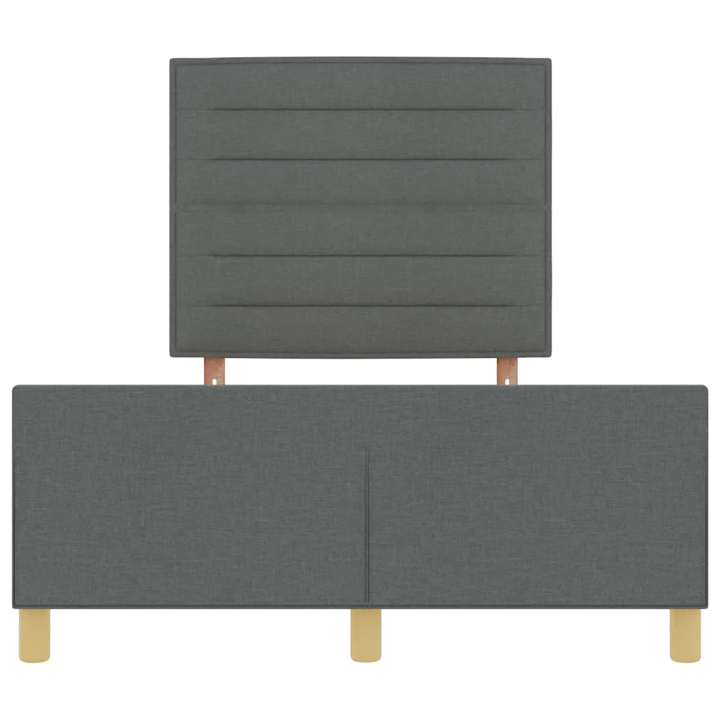 Letto matrimoniale | Letto per adulti | Struttura del letto Grigio scuro 140 x 190 cm Tessuto