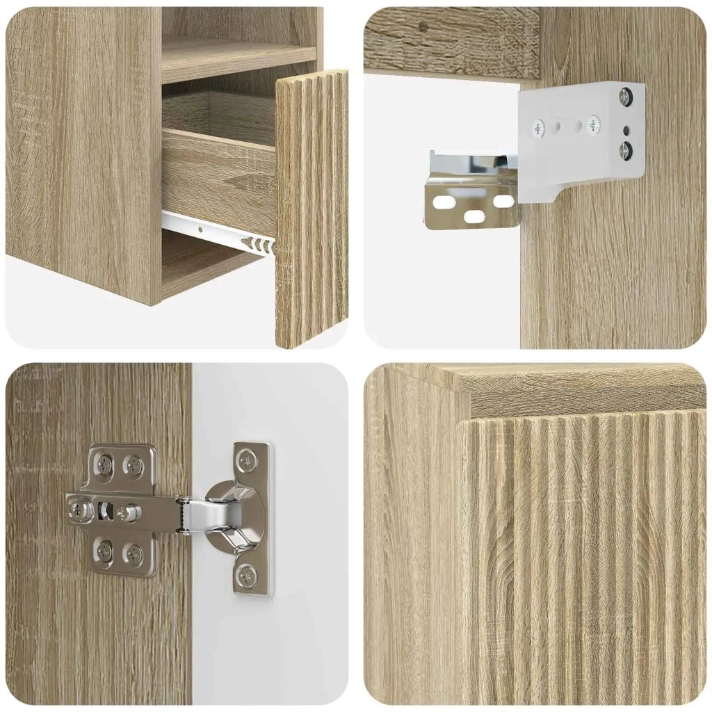 Set di mobili per il bagno 2 pz Rovere Sonoma 3404116