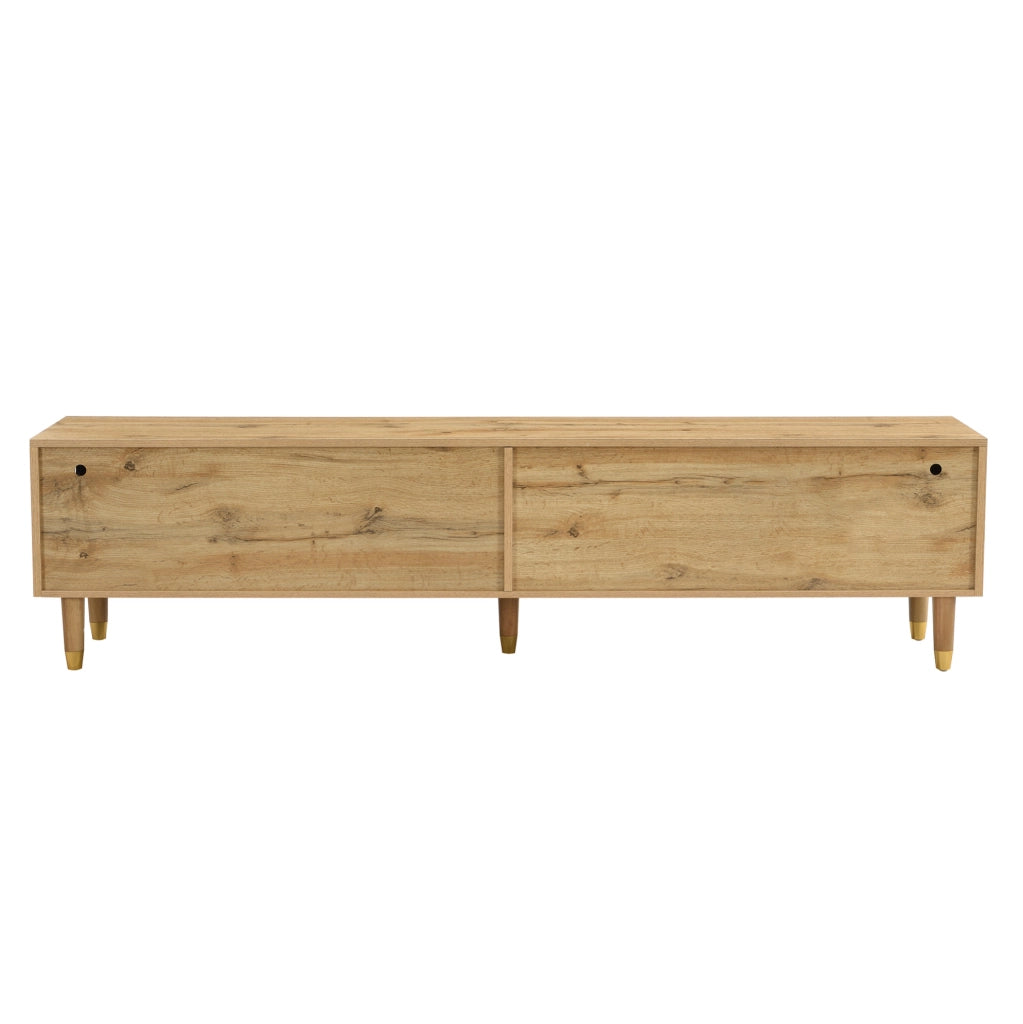 Mobile TV 178 cm in MDF effetto legno con 4 cassetti in MDF e acrilico; passacavi