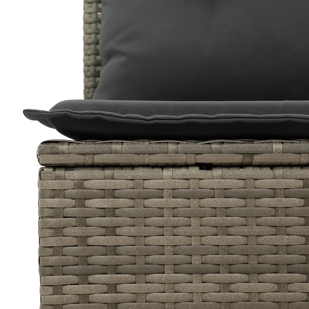 Set Divano da Giardino 5 pz con Cuscini Grigio in Polyrattan 3327147