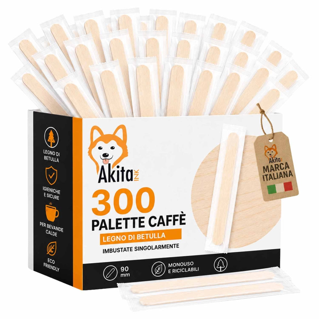Akitaink 300 Palette Caffe Legno Monouso
