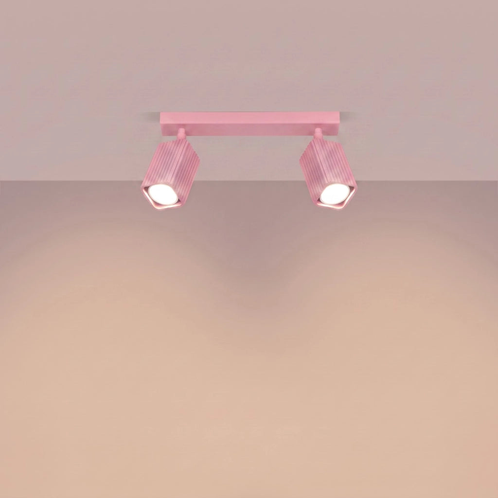 Plafoniera RAYO 2 rosa