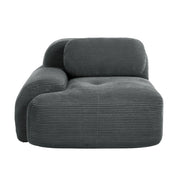Divano angolare ¨C Minimal ¨C grigio tessuto corda con cuscini