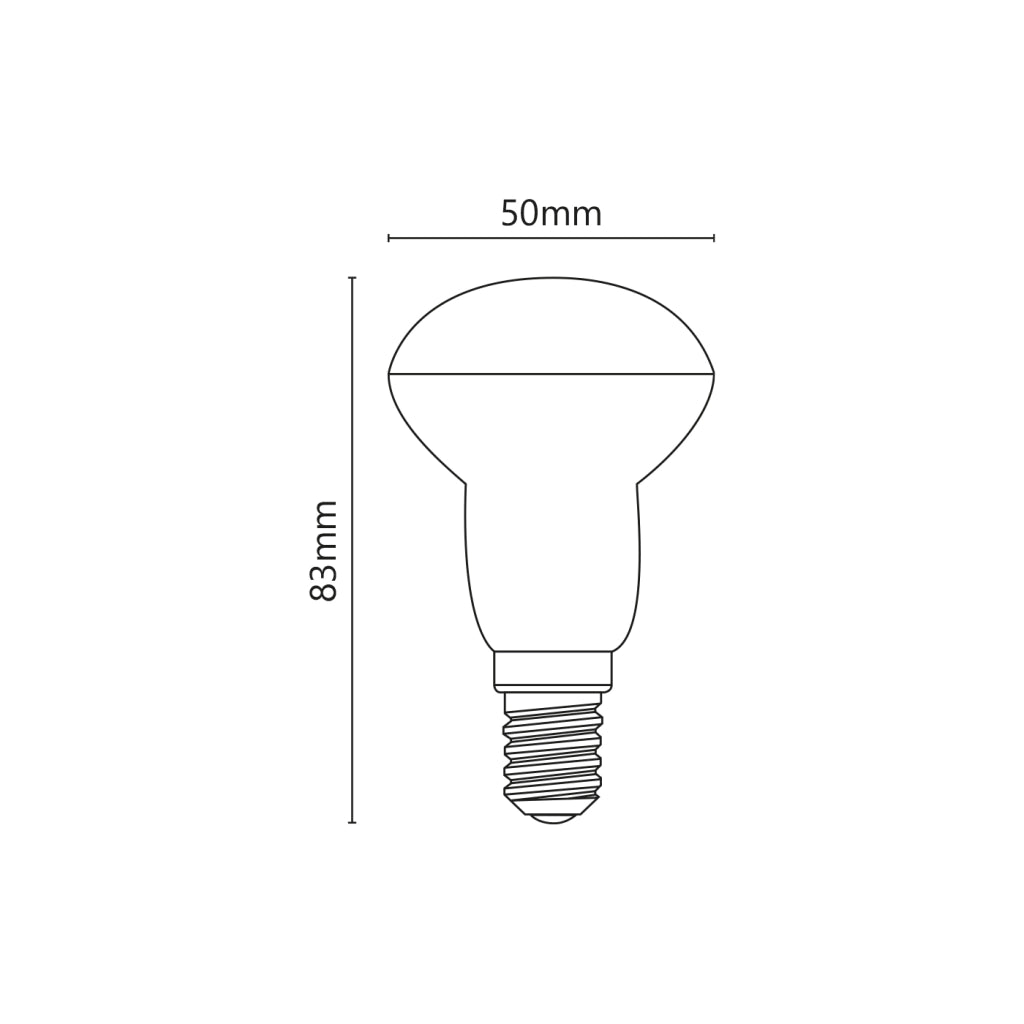 Lampadina a led semi bulbo bianco 6W E14 3000K