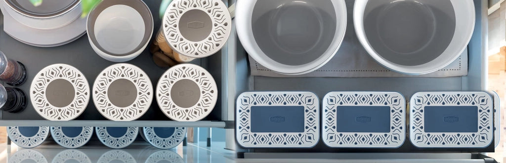 BARATTOLO TONDO 'TOSCA' grigio/bianco  - STEFANPLAST
