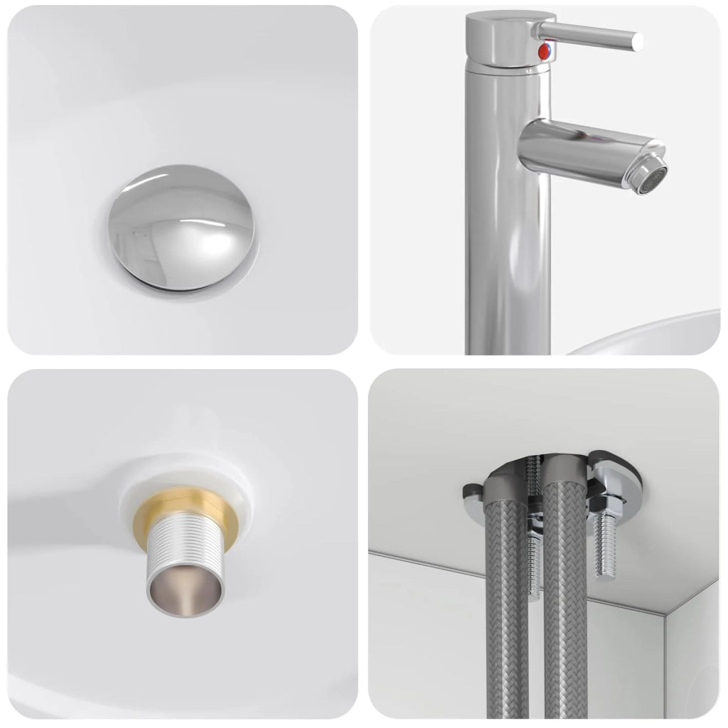 Mobile Lavabo | Armadio Lavabo da parete Bianco 49,5 x 44,5 x 65,5 cm