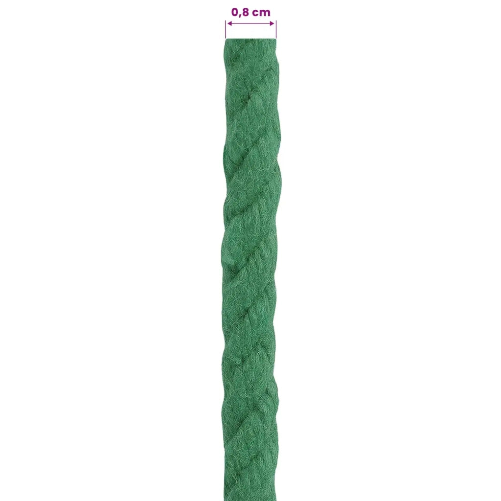 Corda di Cotone 8 mm 25 m Verde 100% Cotone 42011951