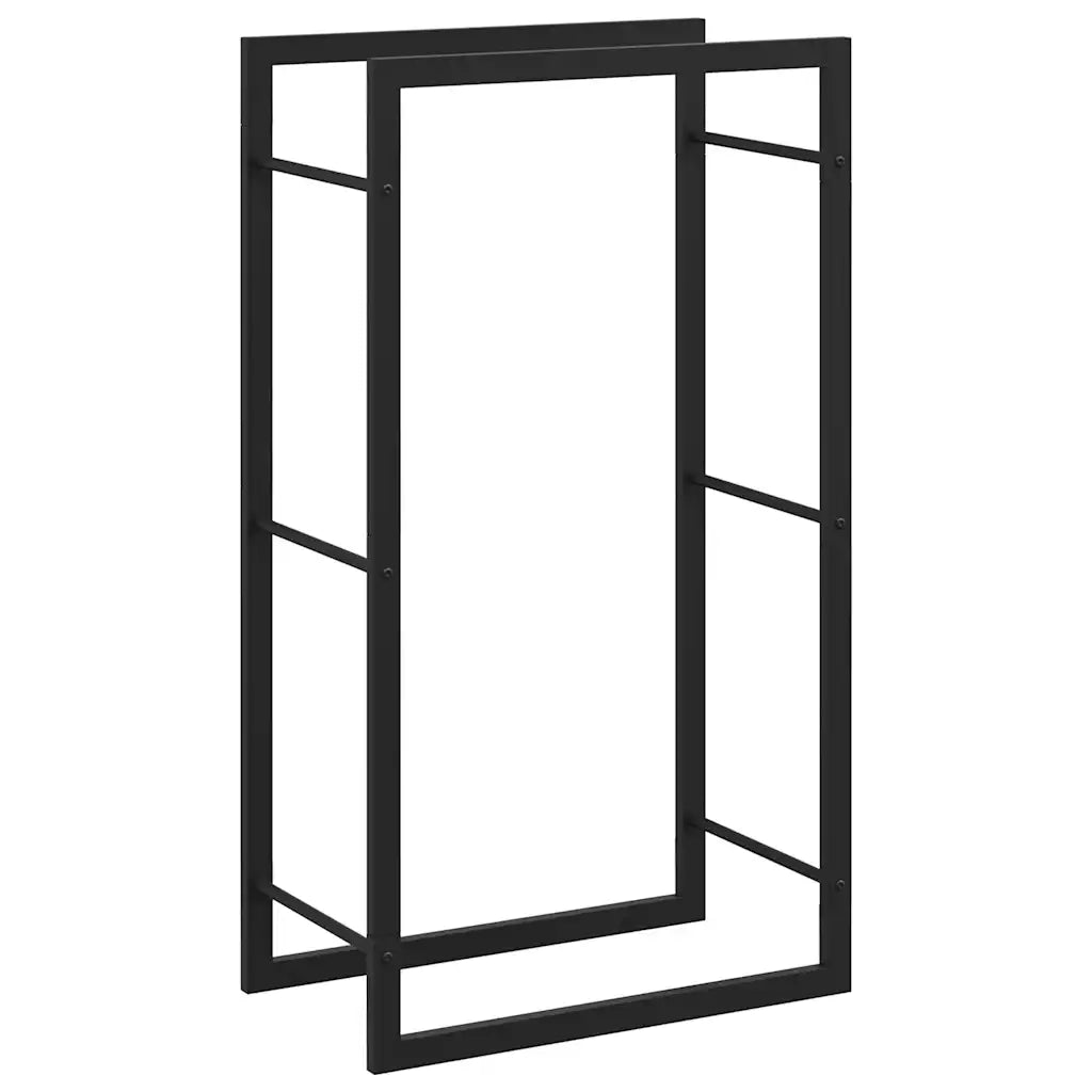 Portalegna Nero Opaco 50x28x94 cm Acciaio CFW5460932