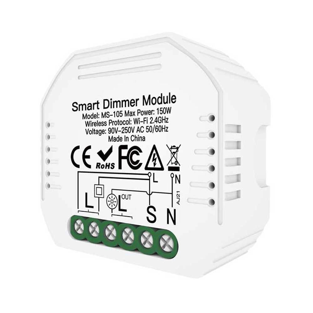 Interruttore WIFI 2.4G Triac Dimmer Taglio di Fase, APP TUYA, Smart Life 1A AC 220V 50/60HZ 150W SH105