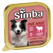 ALIMENTO PER CANI 'PATE' ADULT' manzo e piselli - gr 300- 18 pezzi  - MONGE