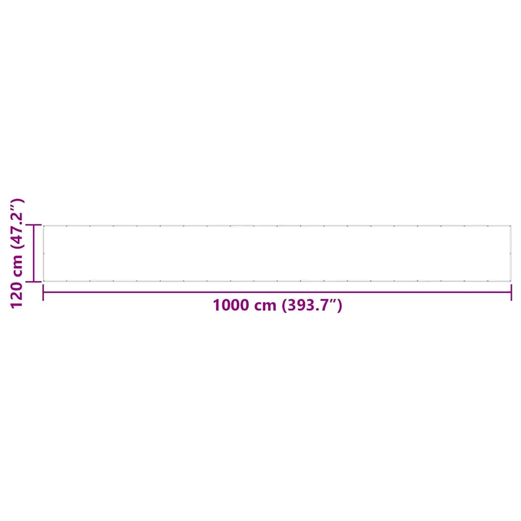 Paravento per Balcone Striscia Gialla e Bianca 120x1000 cm 42002047