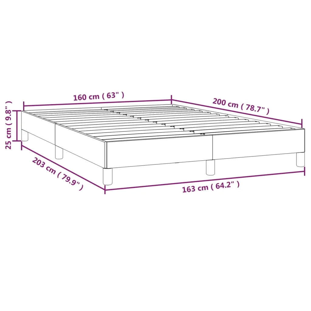Letto matrimoniale | Letto per adulti | Giroletto senza Materasso Grigio Scuro 160x200 cm Tessuto