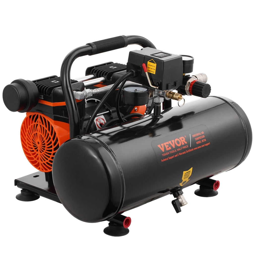 Compressore d'Aria Senza Olio JR880-2GAL Serbatoio Acciaio 8L 860W 8 Bar Portatile Silenzioso per Officina e Fai da Te