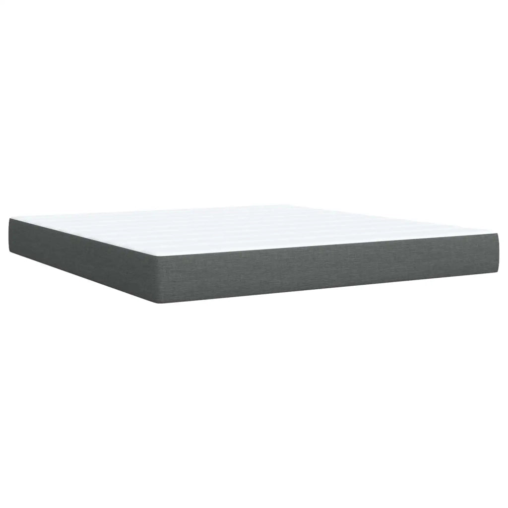 Letto Ottomano con Materasso e LED Grigio Scuro 180 x 200 cm 3456844