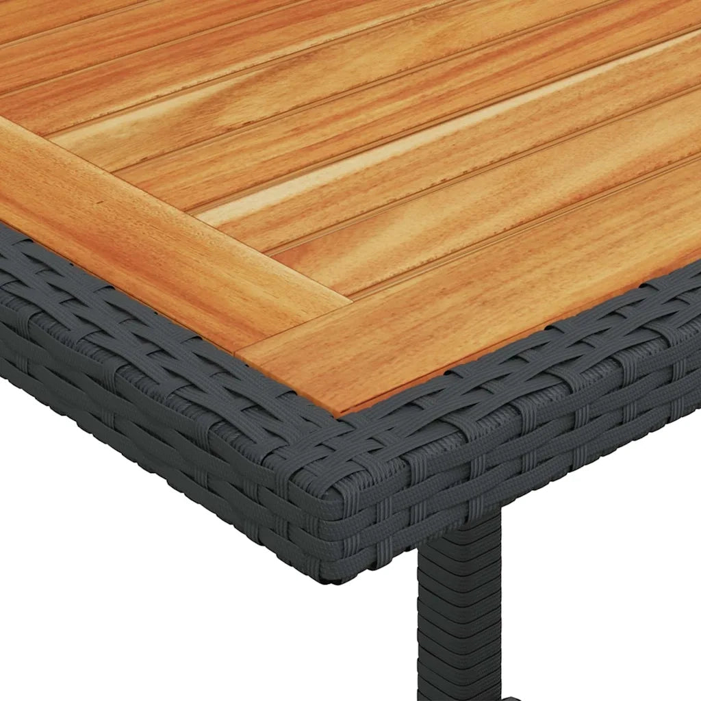 Set da Bistrò 3 pz con Cuscini Nero in Polyrattan 365068