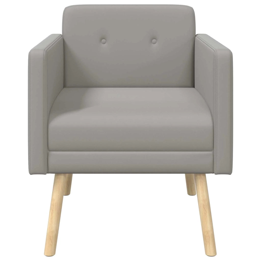 Poltrona decorativa Grigio Chiaro Velluto 42044795