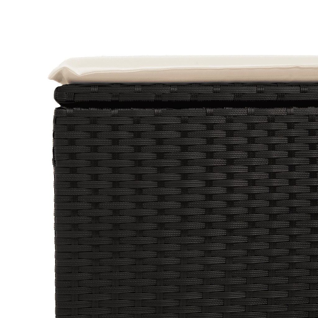 Set Divani da Giardino con Cuscini 7pz Nero Polyrattan 3218026