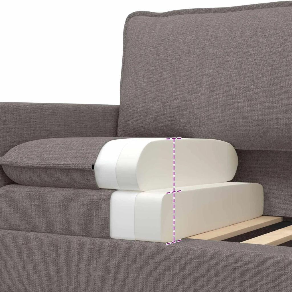Set di divani 2 pz Tortora Tessuto 3417064