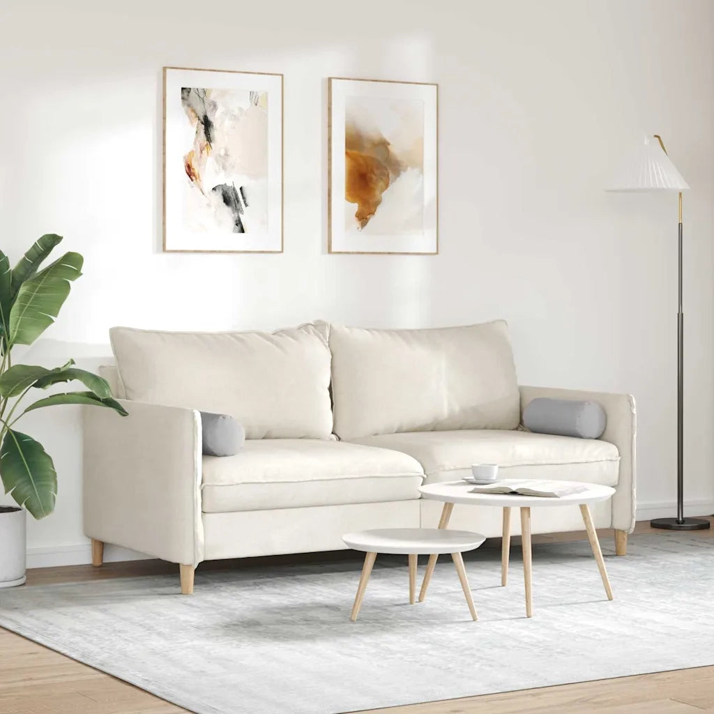 Cuscini a rullo 2 pz | Cuscini per sedie Grigio Nuvola ? 15 x 40 cm Tessuto