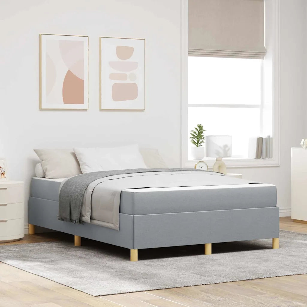 Struttura del letto Grigio chiaro 140 x 200 cm Tessuto