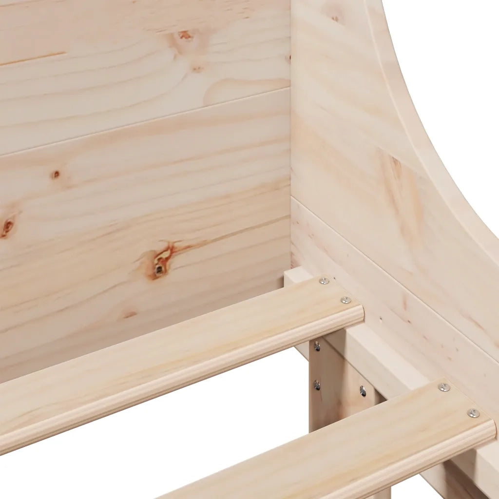 Letto singolo | Letto per adulti | Letto senza Materasso 90x190 cm in Legno Massello di Pino