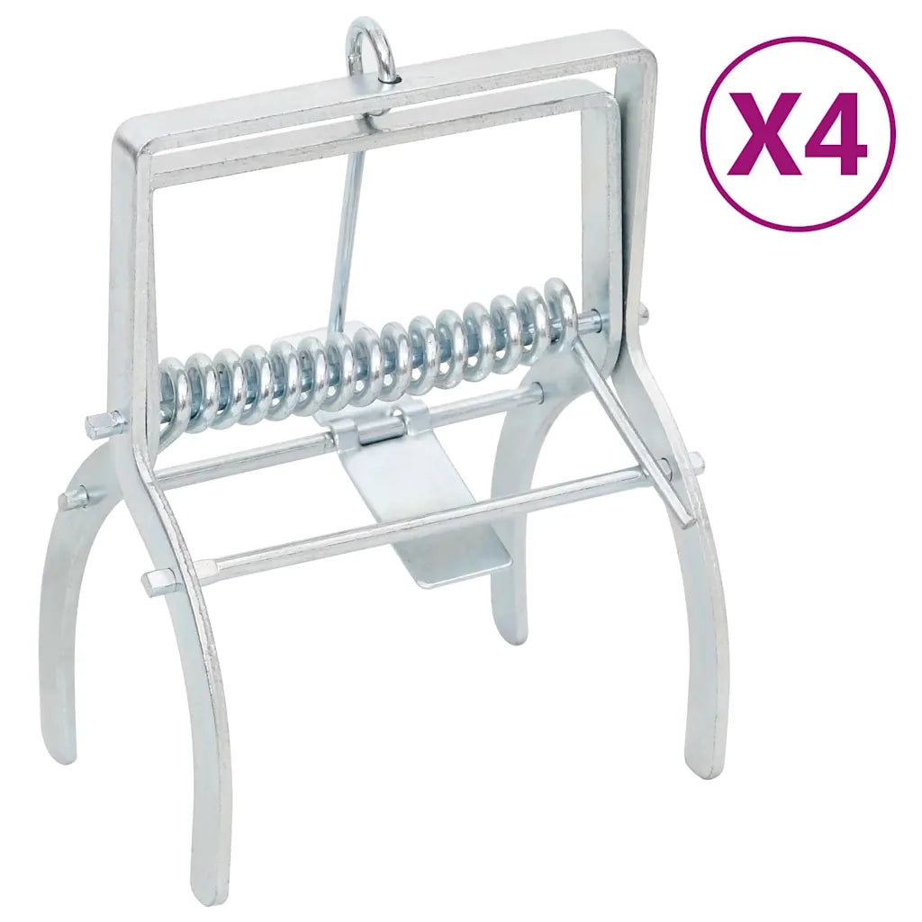 Trappole per Talpe 4 pz Argento Acciaio Zincato 150682