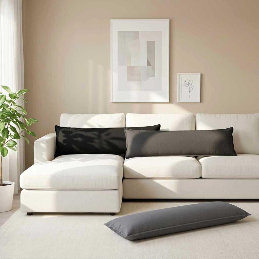 Federa HOUTEN Nero 40 x 145 cm Lino 917114