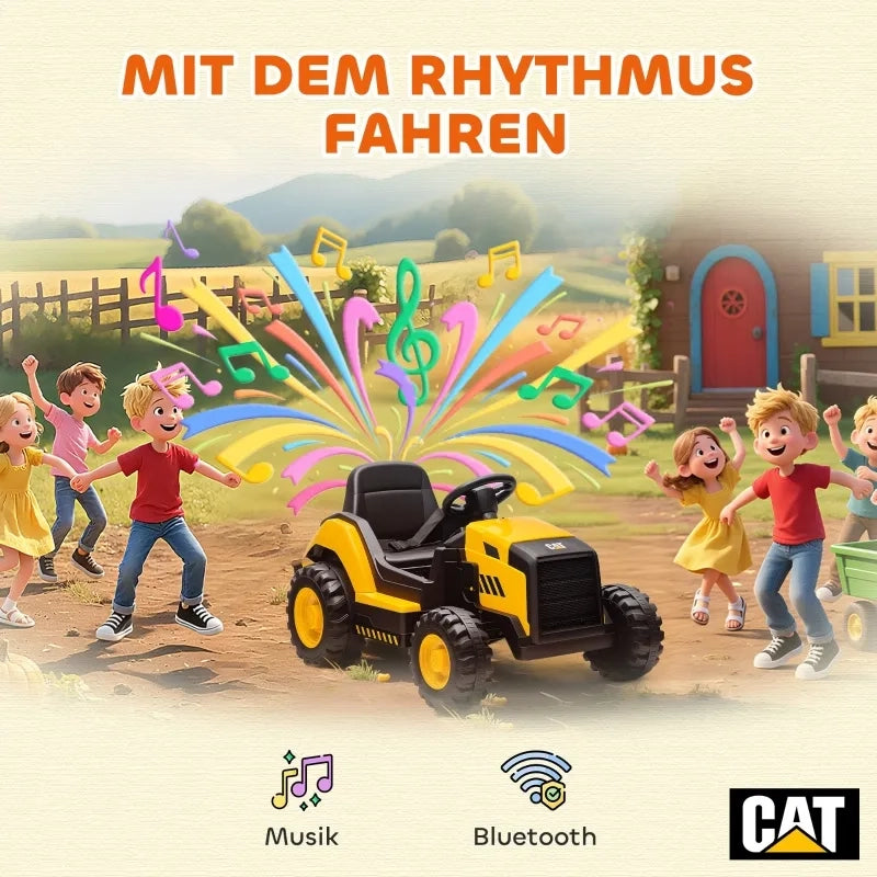 Auto cavalcabile per bambini 3-6 anni, telecomando e guida manuale, Bluetooth e musica, plastica e acciaio, giallo