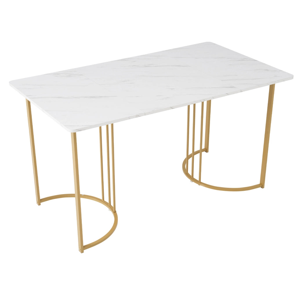 Set da pranzo 5 pezzi con tavolo 140x80 cm e 4 sedie