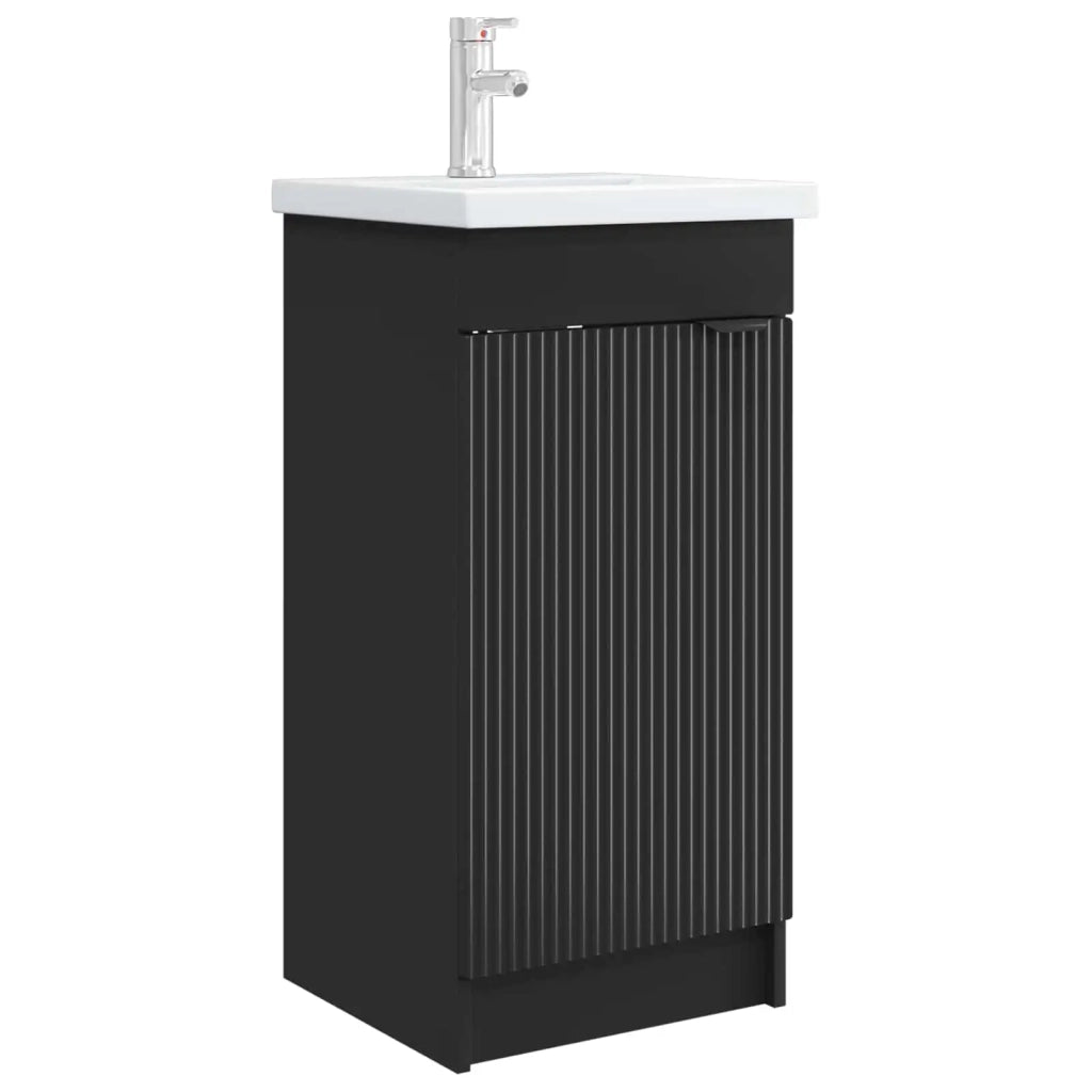 Mobile da bagno con Lavabo | Armadio Lavabo Nero 42 x 40 x 84,5 cm
