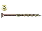VITI TRUCIOLARE TESTA SVASATA TORX ACCIAIO ZINCATO GIALLO FM-WOOD PRO- - ø mm.6x100 filetto mm.60 - 100 pezzi FRIULSIDER