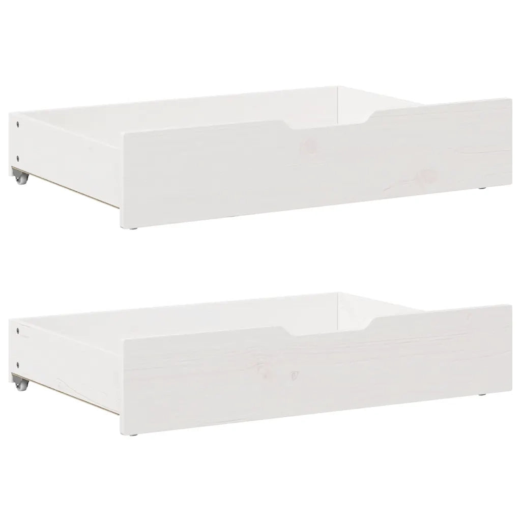 Letto senza Materasso-Struttura Letto Bianco 150x200 cm Legno Massello di Pino 270740