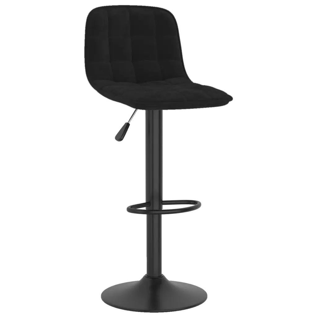 Sgabello da Bar Nero in Velluto 333977