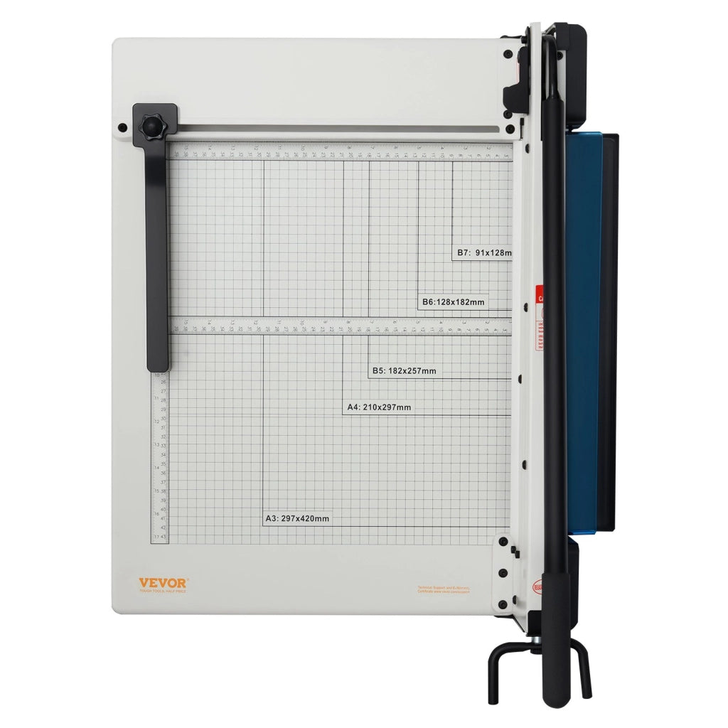 Taglierina per carta A3 STC430 in solido acciaio bianco, capacità 400 fogli 43,18 cm, robusta per ufficio e fai da te