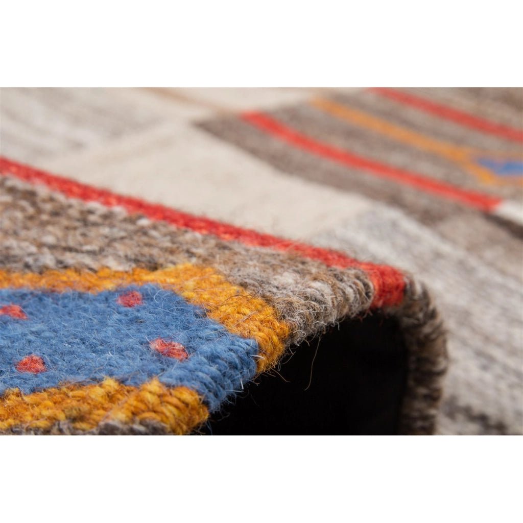 Tappeto Kilim Intenso 210 Natural in lana e cotone