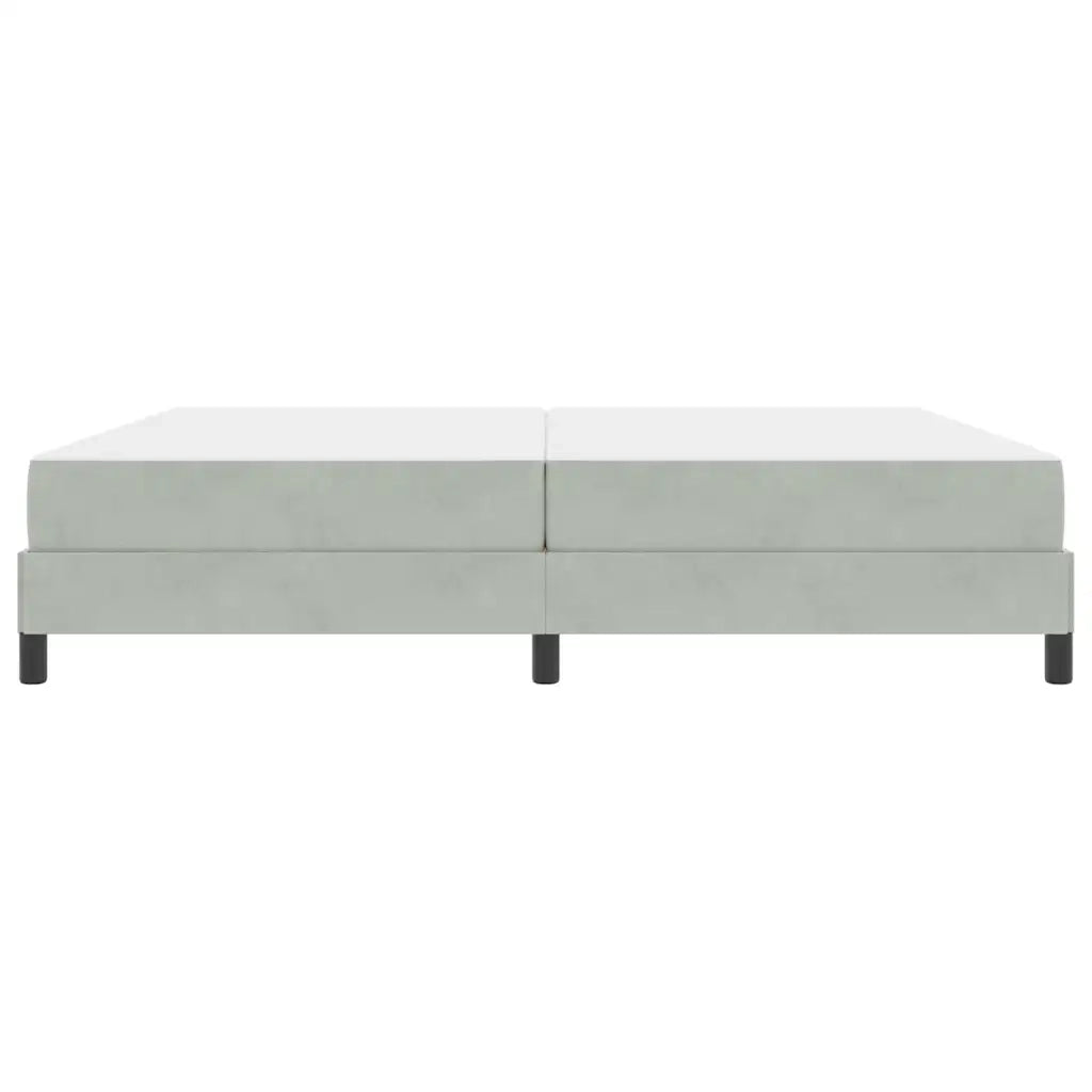 Letto a molle con materasso Grigio chiaro 200 x 200 cm Tessuto