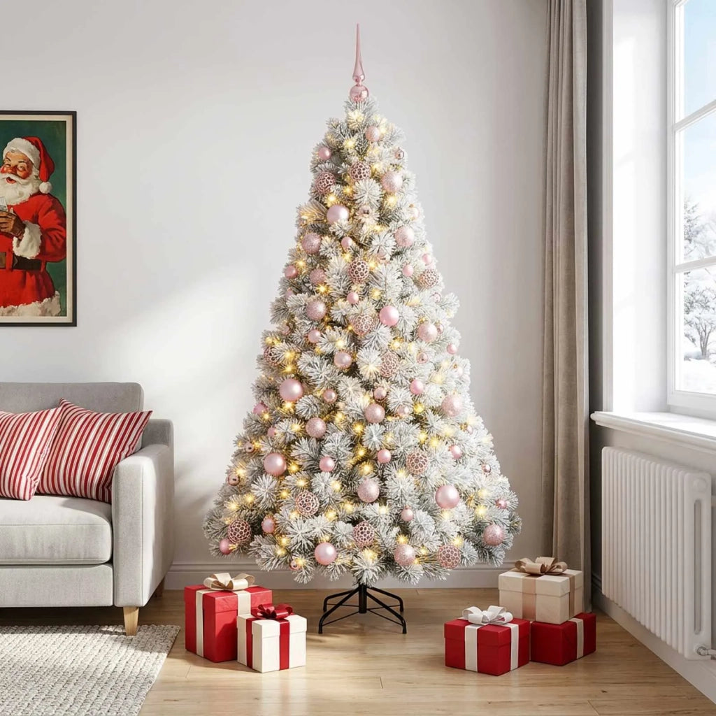 Albero di Natale artificiale con palline 210 cm 300 LED 3466658
