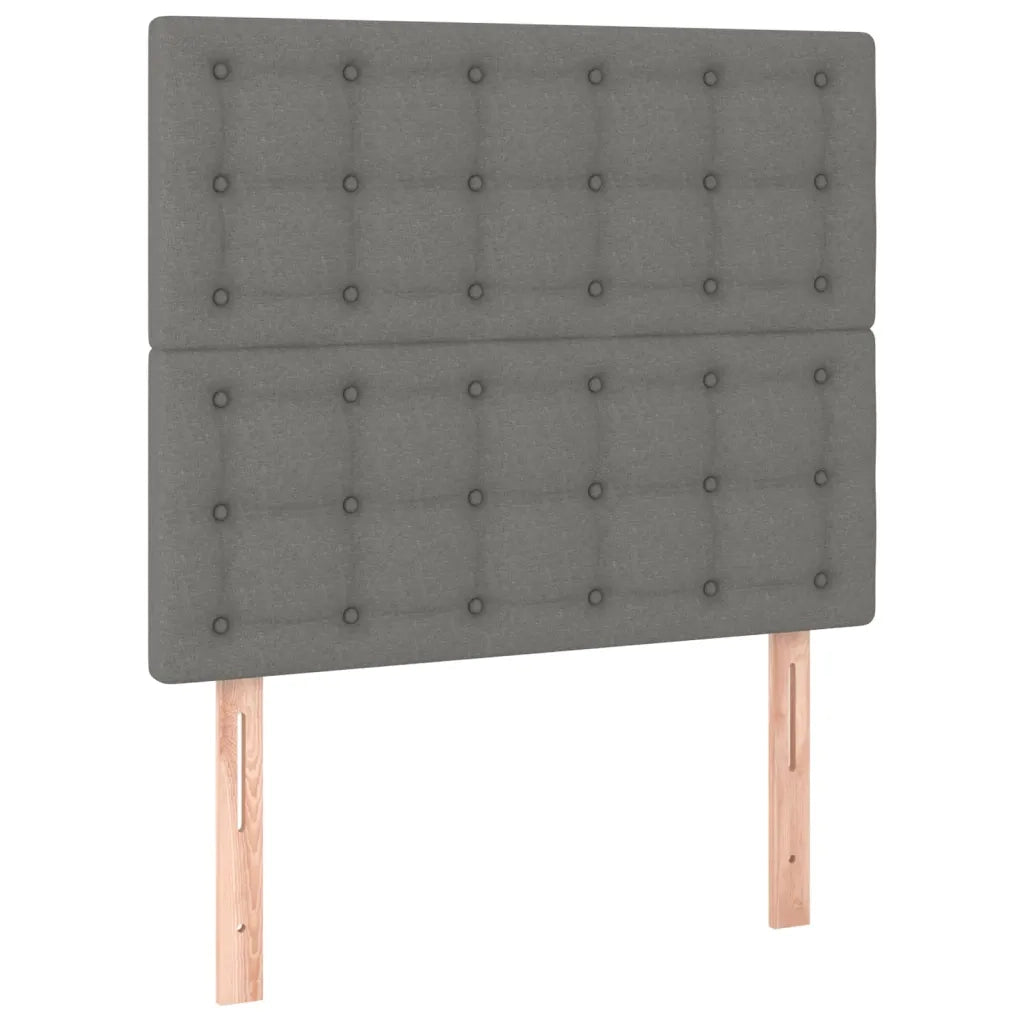 Testiera | Testata Grigio Scuro 80x5x118/128 cm Tessuto